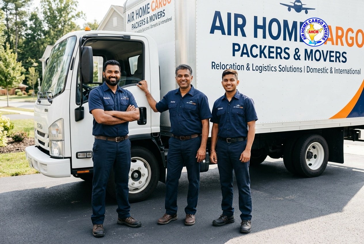 Air Home Cargo movers and packers in Indore closed container fleet at Dewas Naka